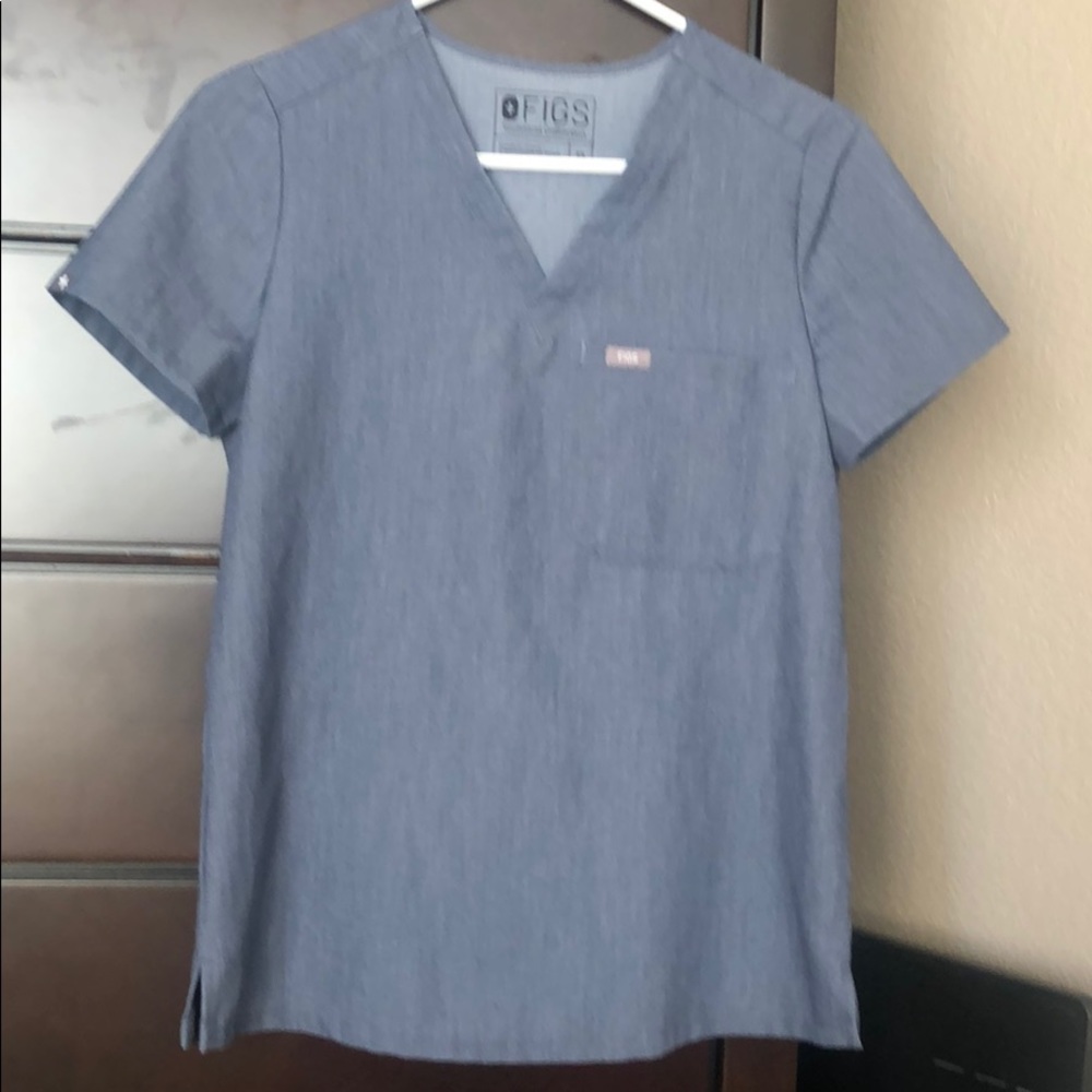 Figs Catarina Denim Top XS